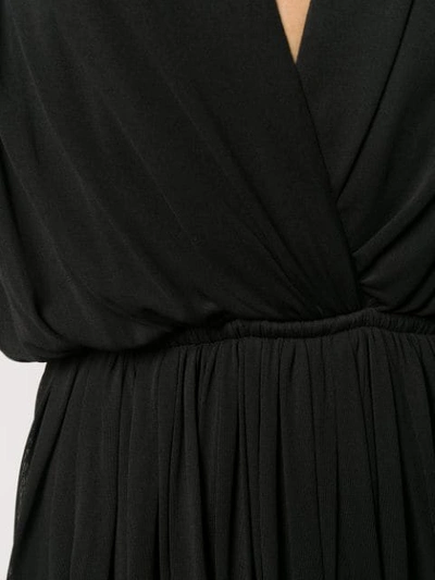 Shop Saint Laurent Draped Mini Dress In Black