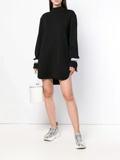 Shop Mrz Short Shift Dress In Black