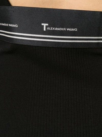 Shop Alexander Wang T T By Alexander Wang Fitted Open Back Dress - Black