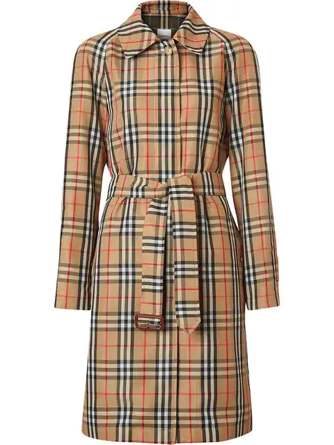 burberry check trench