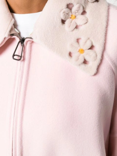 Shop Fendi Cropped Jacket In Pink