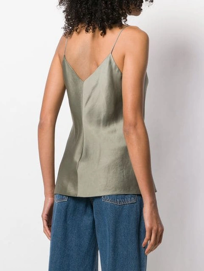 Shop The Row Satin Cami Top In Green