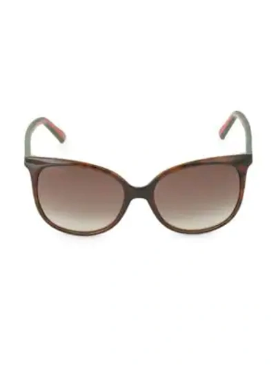 Shop Gucci 56mm Round Sunglasses In Havana