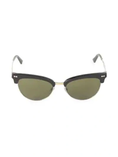 Shop Gucci 55mm Cat Eye Sunglasses In Black