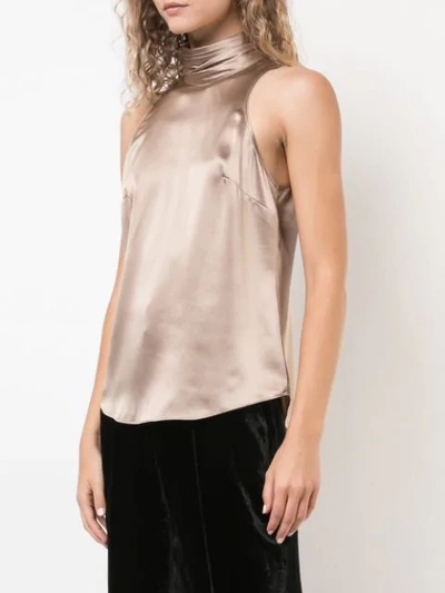 Shop Cinq À Sept Halterneck Top In Gold