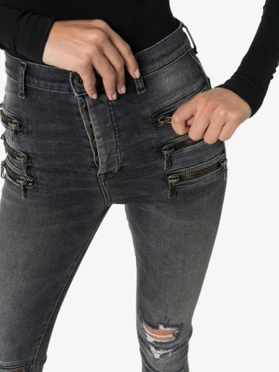 Shop Ben Taverniti Unravel Project High-waisted Skinny Jeans In Black