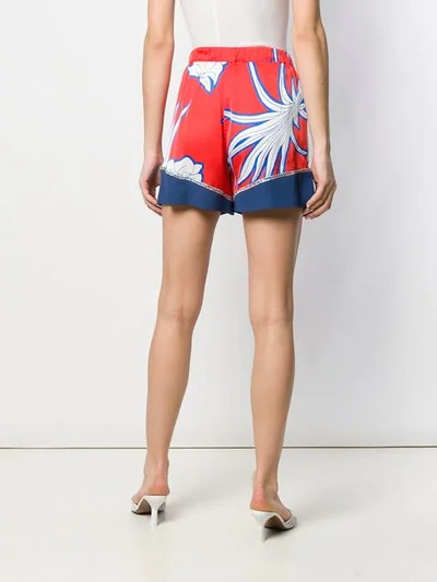 Shop Pinko Printed Shorts In Blue