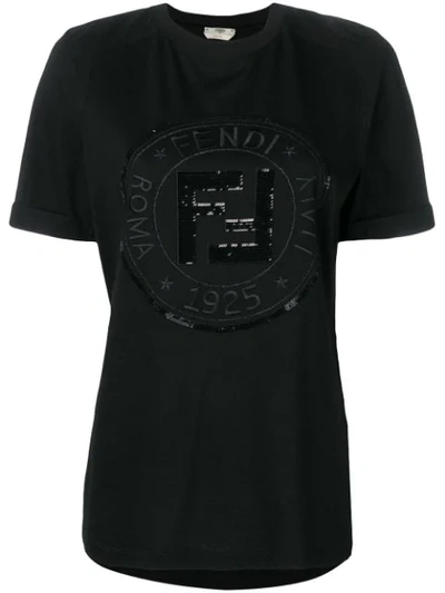 Shop Fendi Logo Patch T In Black