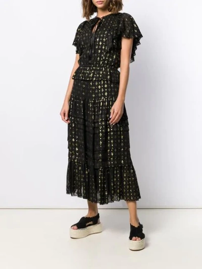 TEMPERLEY LONDON PLEATED A-LINE SKIRT - 黑色