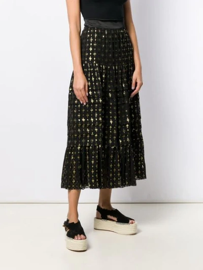 Shop Temperley London Pleated A-line Skirt In Black