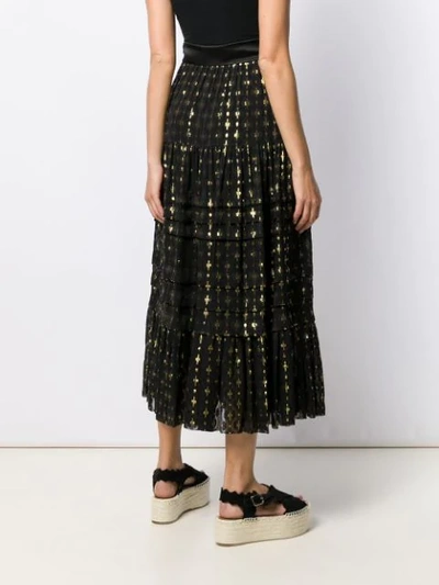 Shop Temperley London Pleated A-line Skirt In Black