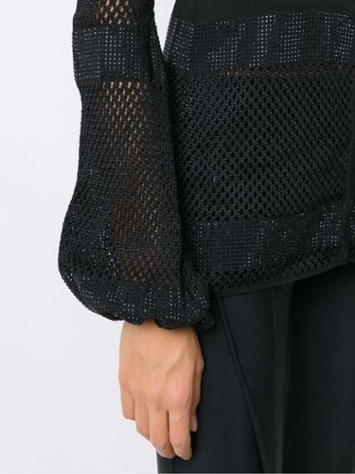Shop Andrea Bogosian Panelled Knit Cardigan In Black