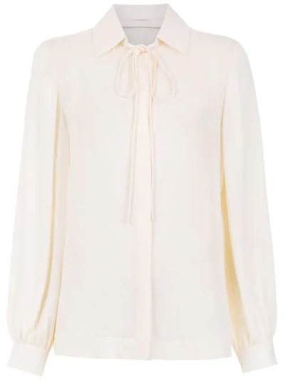 ANDREA MARQUES SILK SHIRT - 白色