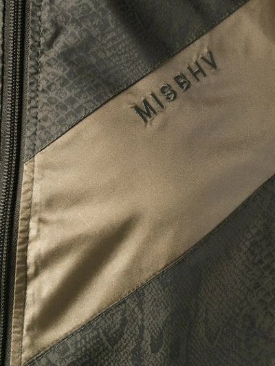 Shop Misbhv Zipped Panelled Bomber Jacket In Green