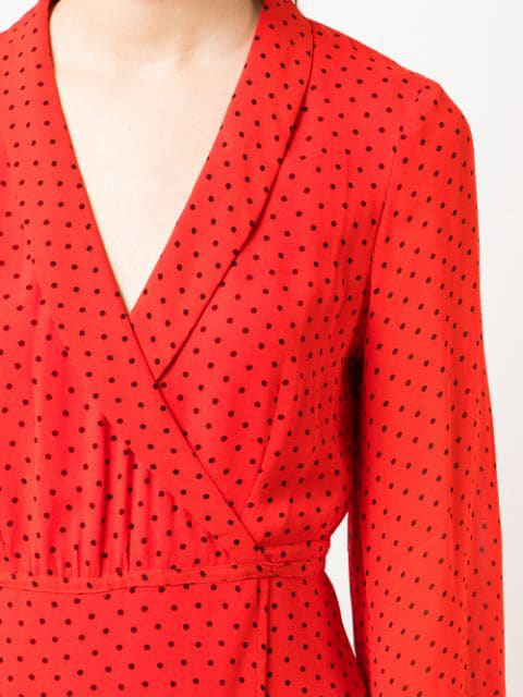 ganni dress red