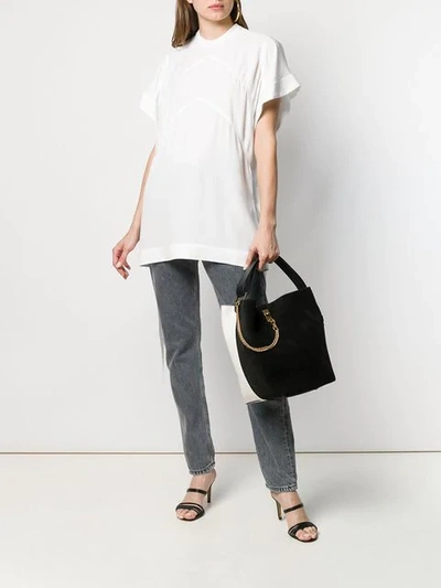 Shop Givenchy Panelled T-shirt In White