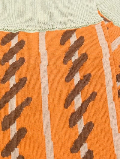 Shop Marni Jacquard Socks In Orange