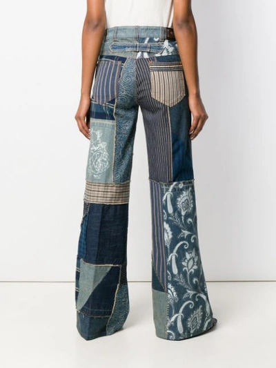 Shop Etro Ausgestellte Patchwork-jeans - Blau In Blue