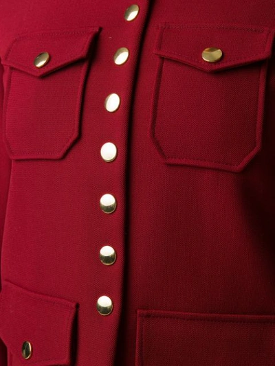 Shop Chloé Press Stud Jacket In Red