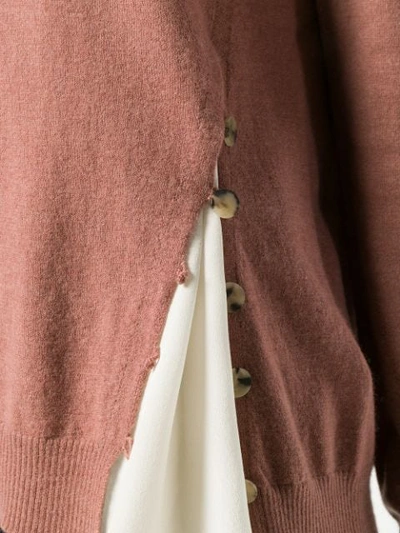 contrast insert sweater