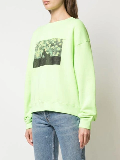 Shop Off-white Graphic Print Sweatshirt In Yellow