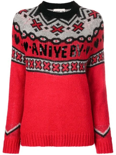 Shop Aniye By Logo Knit Sweater - Red