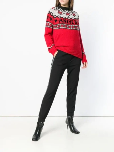 Shop Aniye By Logo Knit Sweater - Red