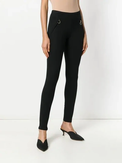 Shop Emilio Pucci Zipped Pockets Leggings In Black