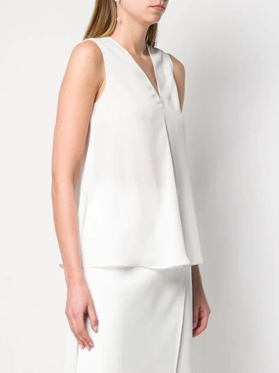 Shop Blanca V-neck Top In White