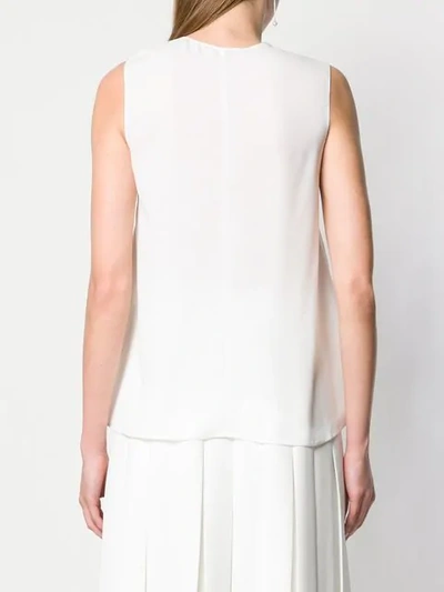 Blanca V-neck Top In White