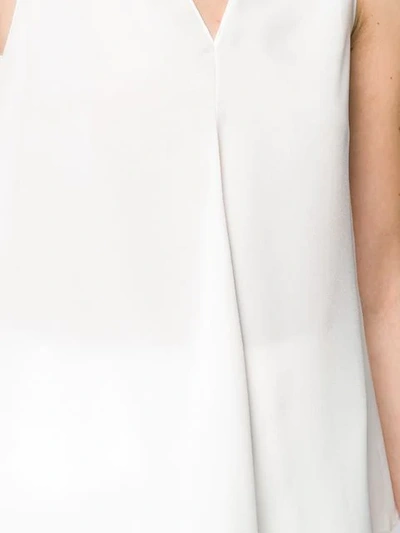 Blanca V-neck Top In White