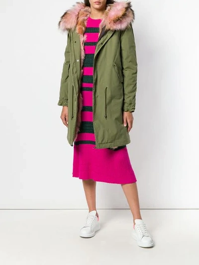 Shop Mr & Mrs Italy Hooded Parka In Green