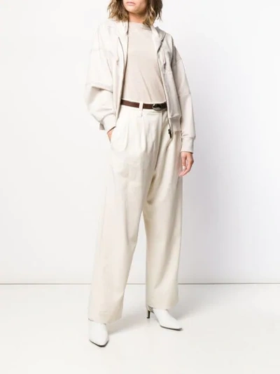 Brunello Cucinelli Relaxed Knitted Top In Neutrals