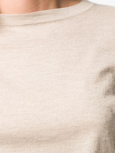 Brunello Cucinelli Relaxed Knitted Top In Neutrals