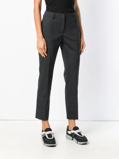 Prada Cropped Tailored Trousers In F0308 Antracite