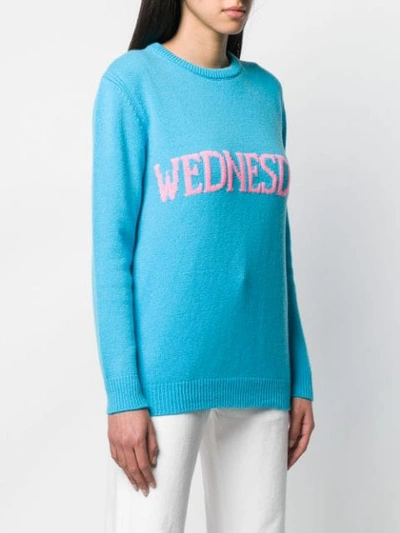 Shop Alberta Ferretti Wednesday Sweater In Blue