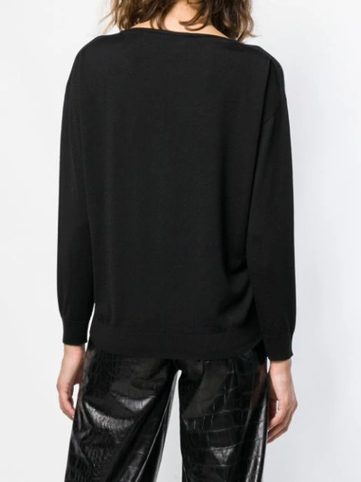 Shop Gentry Portofino Knitted Sweatshirt - Black