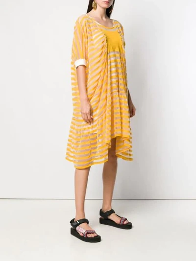 Shop Tsumori Chisato Sheer Cover-up Dress - Yellow