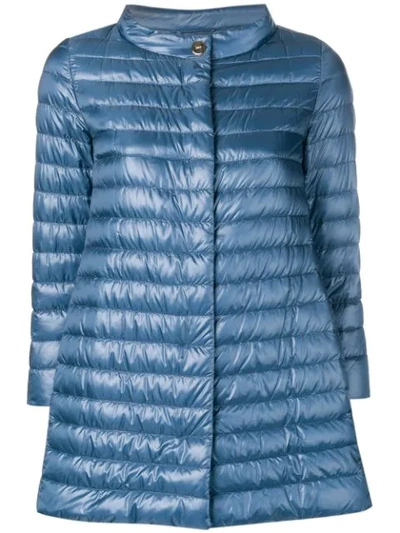 HERNO THREE-QUARTER SLEEVE JACKET - 蓝色