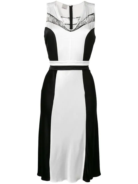 black and white panel dress