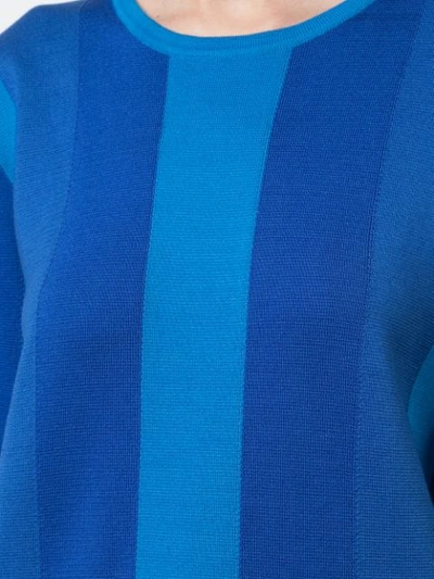 Shop Mansur Gavriel Striped Long-sleeve Sweater In Blue