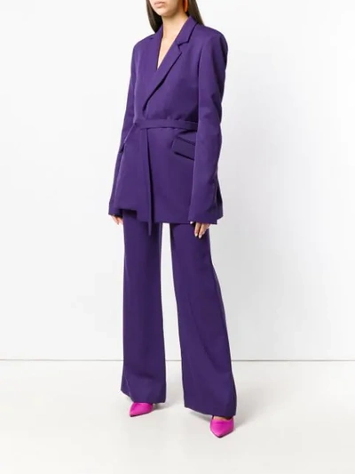 Shop House Of Holland Wide Leg Trousers In Purple