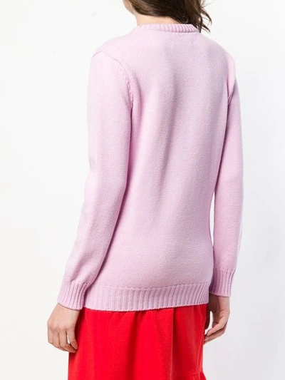 Shop Alberta Ferretti Alitalia Knit Sweater In Pink