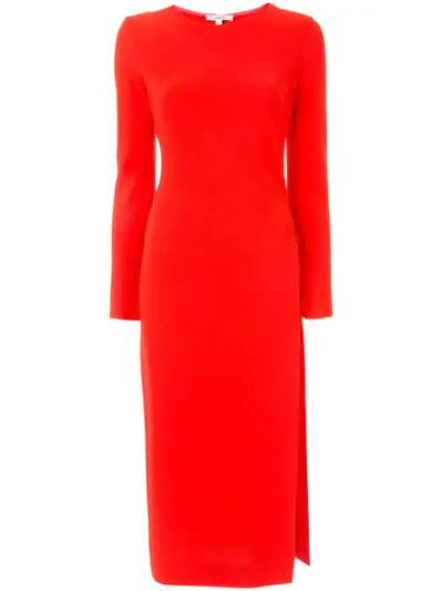 Shop Layeur Side Slit Top In Red