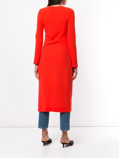 Shop Layeur Side Slit Top In Red