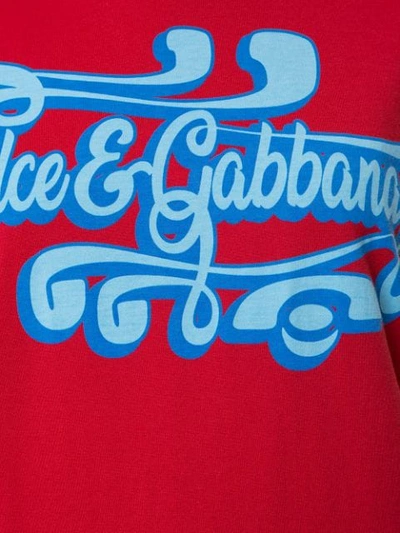 Shop Dolce & Gabbana Logo Print Tank Top In Red
