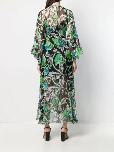 Shop Diane Von Furstenberg Tiger Lily Print Wrap Dress In Black