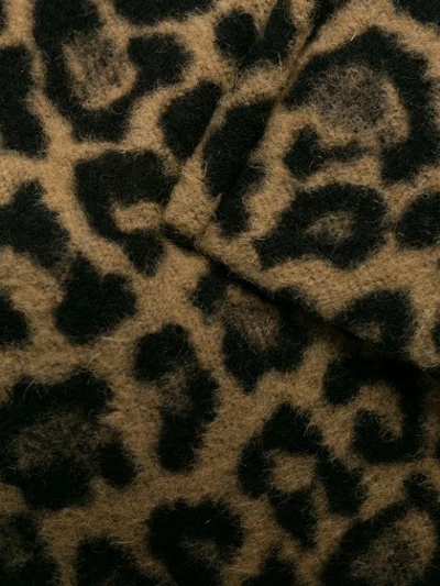 Shop Liu •jo Double Breasted Leopard Print Coat In U9244 Sweet Caramel Leopard