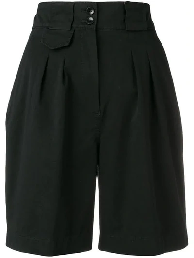 Shop Etro High Waist Shorts In Black