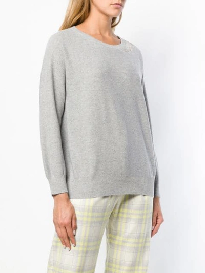 Shop Fabiana Filippi Loose Fitted Sweatshirt In Grey